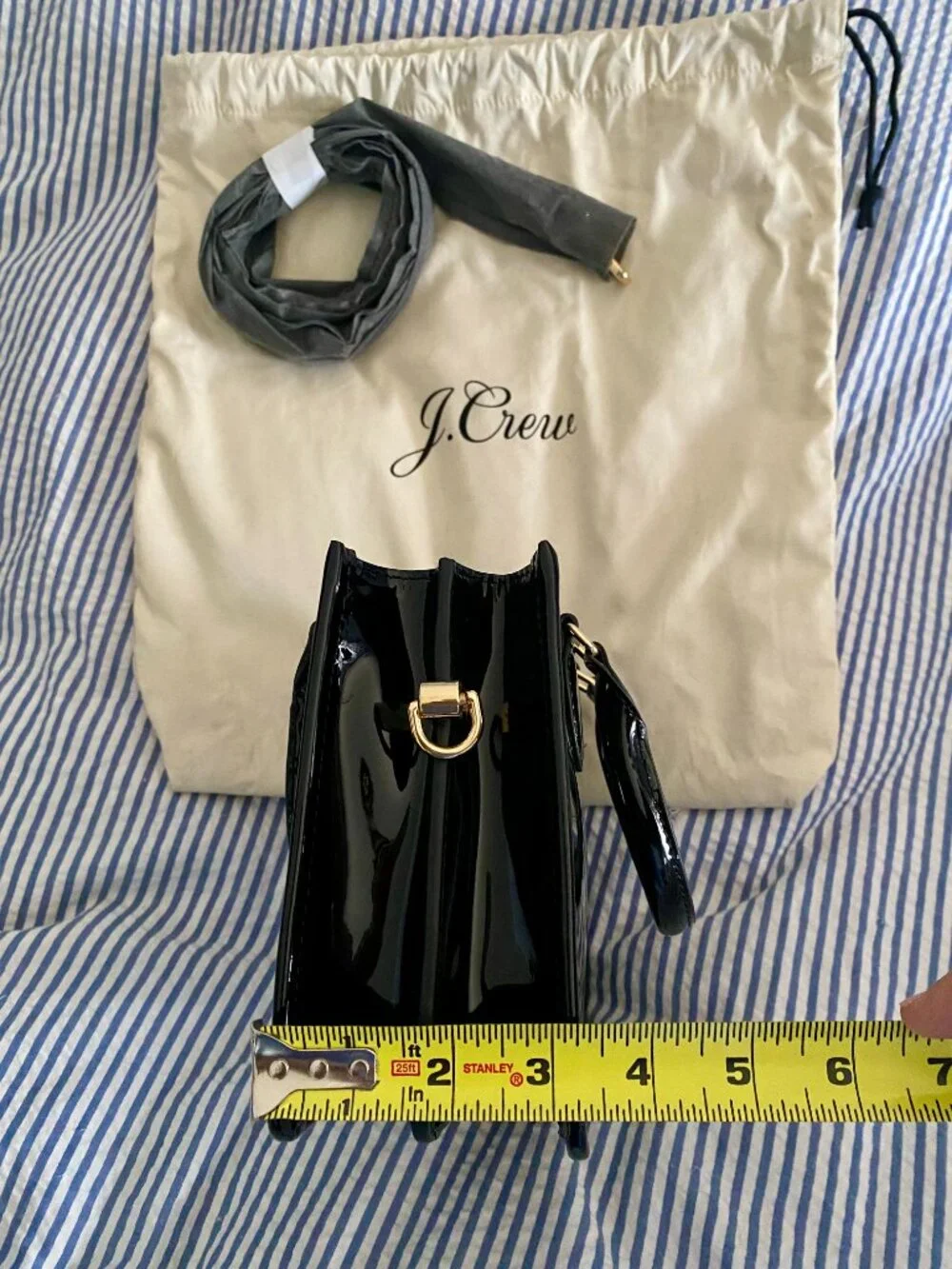 J. Crew Vienna Lady Bag in patent leather (black)